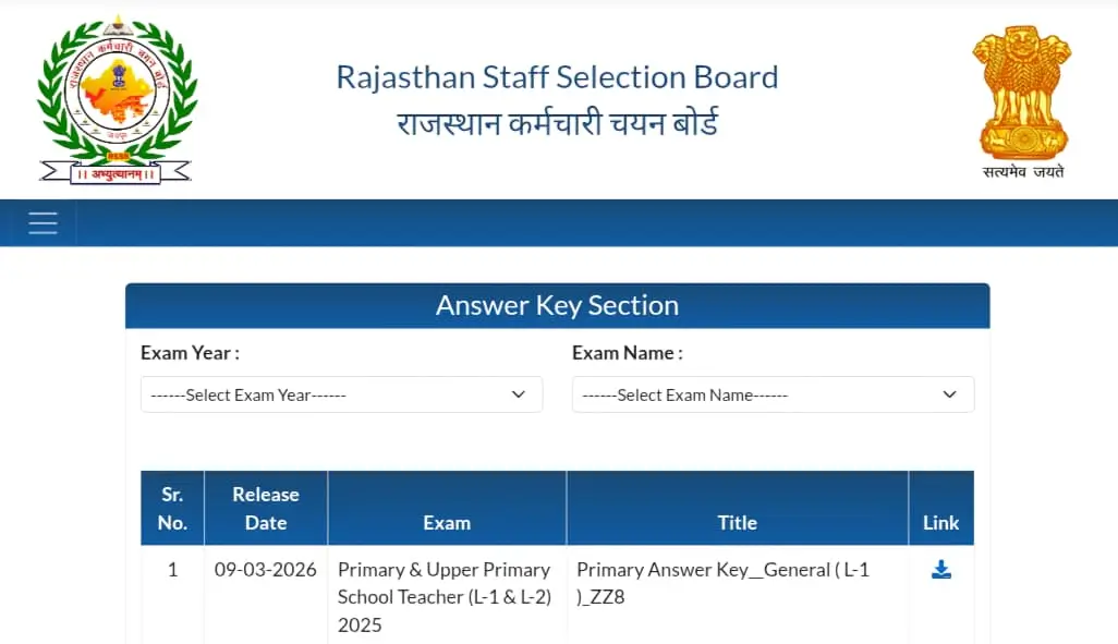 Agriculture Supervisor 2026 Primary Answer Key