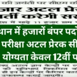 Rajasthan Atal Prerak Recruitment 2026 Big Update