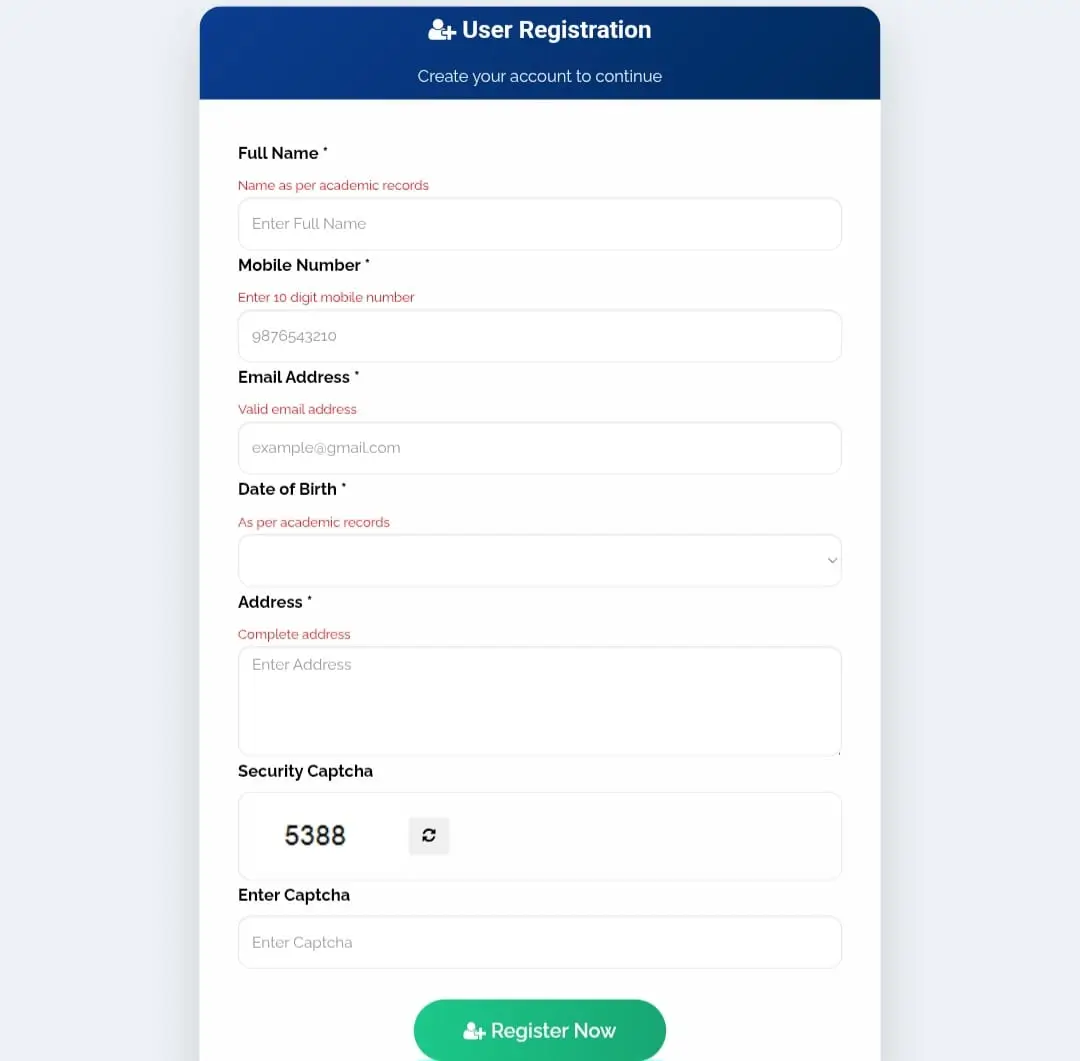 Defence Corps Registration