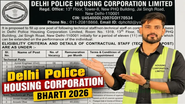 Delhi Police Housing Corporation Bharti 2026 Notification Release Form Download