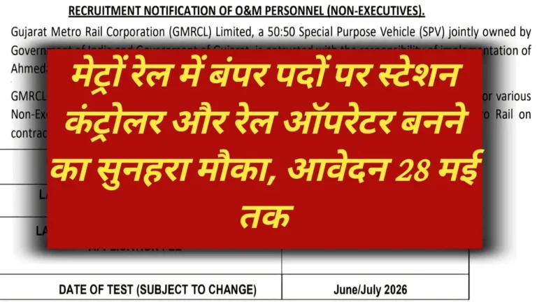 GMRCL Station Controller Recruitment 2026 Notification Release