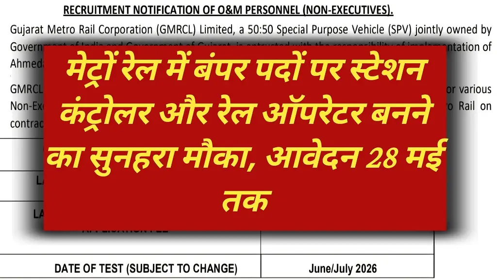 GMRCL Station Controller Recruitment 2026 Notification Release 