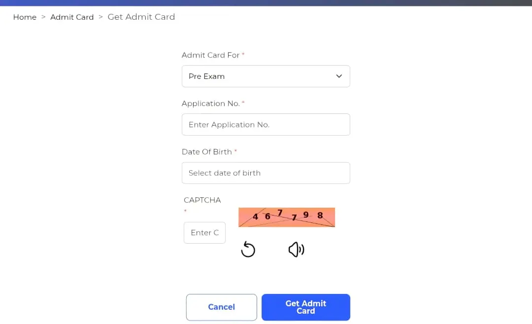 RSSB Get Admit Card