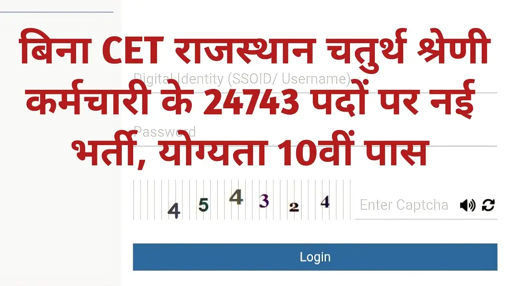 Rajasthan 4th Grade New Vacancy 2026 Notification Latest Update