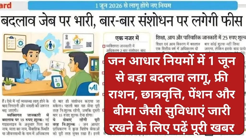 Rajasthan Jan Aadhaar New Update 2026