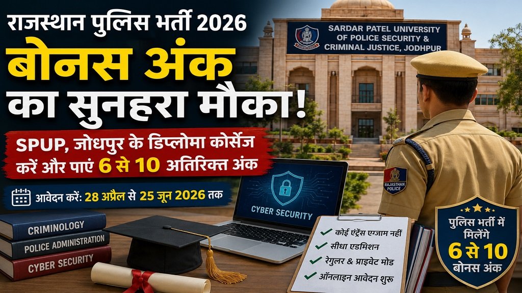 Rajasthan Police Bonus Marks Certificate Course Admission Start 