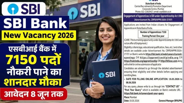 SBI Bank New Vacancy 2026 Notification Release