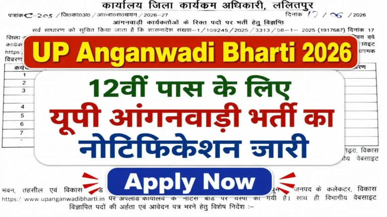 UP Anganwadi Bharti 2026 Apply Online Direct Link Here