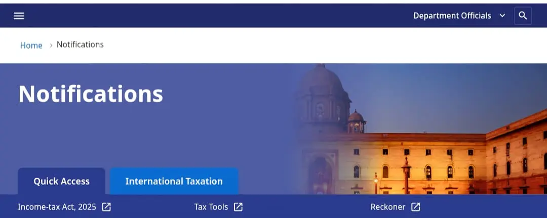 Income Tax Department Official Website