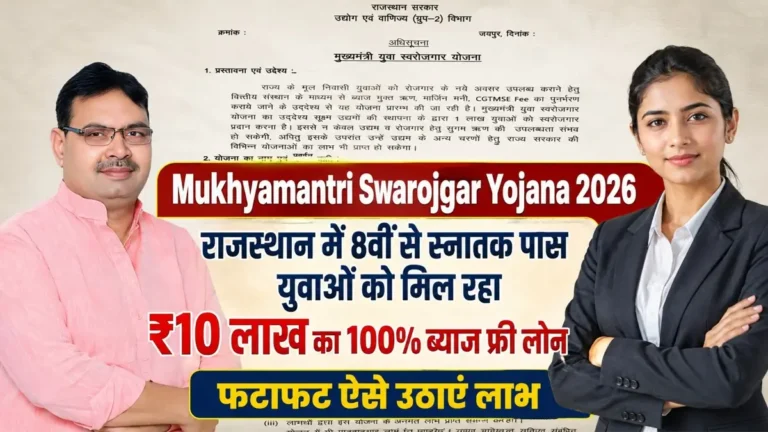 Mukhyamantri Swarojgar Yojana 2026 Apply Online Direct Link