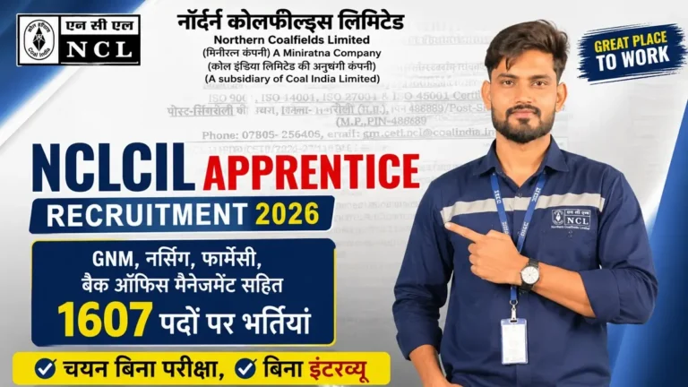 NCLCIL Apprentice Recruitment 2026 Notification Release NCL Apply Online