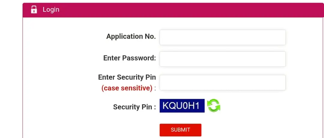 NEET UG Login Page