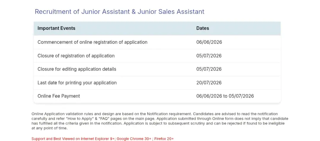 RAJSICO Online Registration