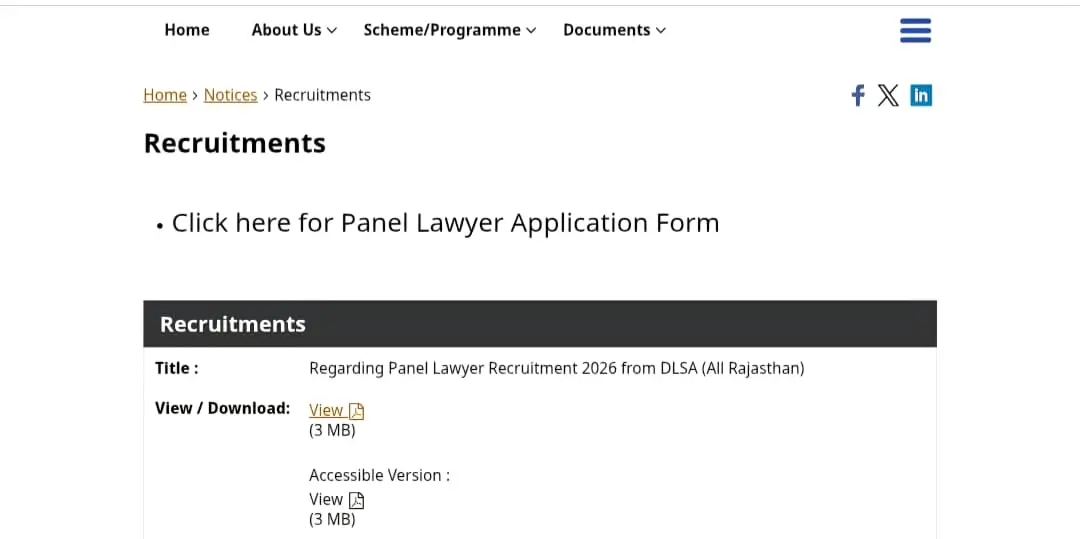 RSLSA Panel Lawyer Apply Online