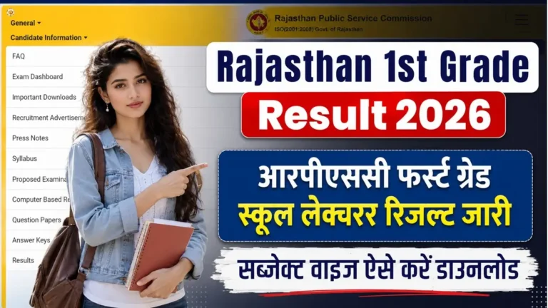 Rajasthan 1st Grade Result 2026 Release Date