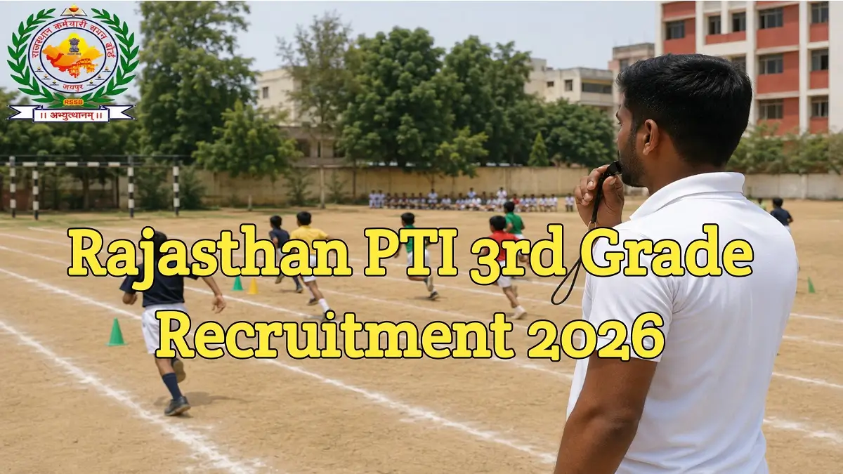 Rajasthan PTI Grade 3rd Recruitment 2026 Full Notification Update