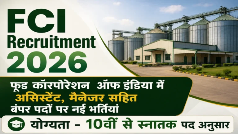 FCI Recruitment 2026 For 33566 Posts