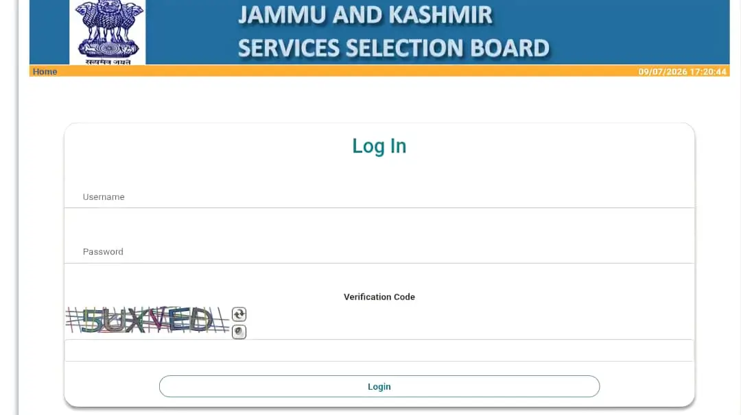 JKSSB PWD Login