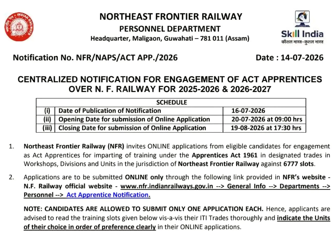 NFR Apprentice Notification