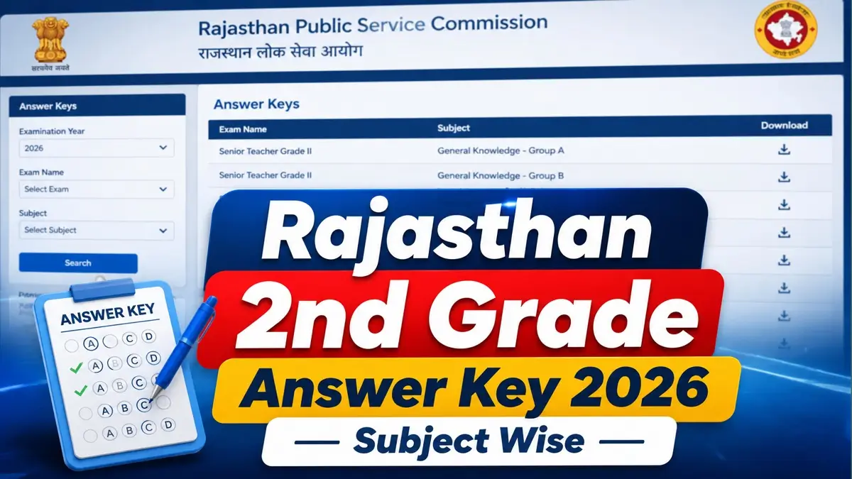 Rajasthan 2nd Grade Answer Key 2026 Subject Wise