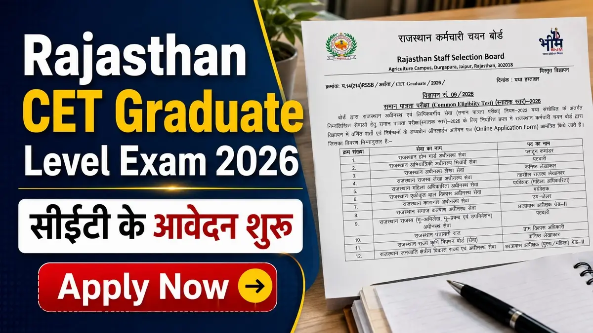 Rajasthan CET Graduation Level Exam 2026 Notification Release