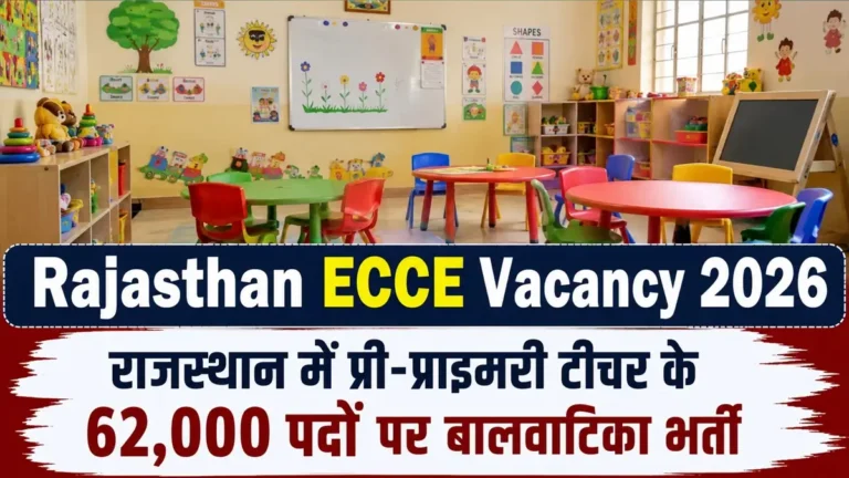 Rajasthan ECCE Vacancy 2026