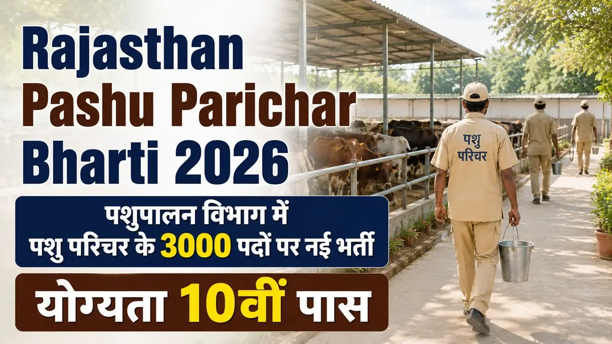 Rajasthan Pashu Parichar Bharti 2026 