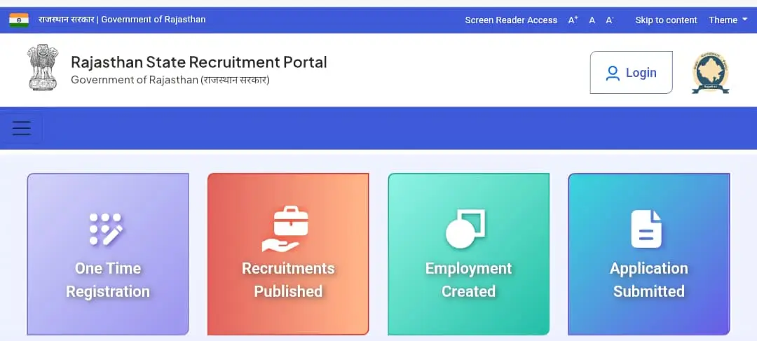 Rajasthan Recruitment Official Portal