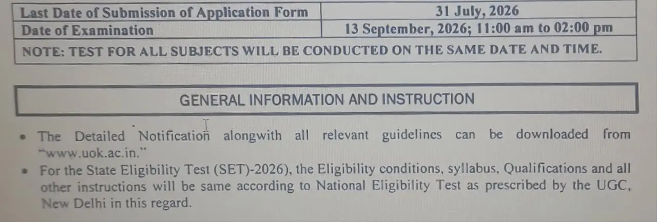 Rajasthan SET Revised Dates