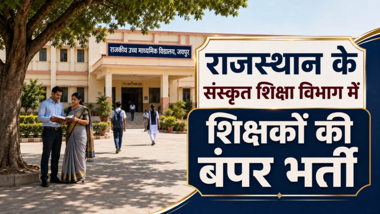 Rajasthan Sanskrit Shiksha Vibhag Bharti 2026 Kab Ayegi
