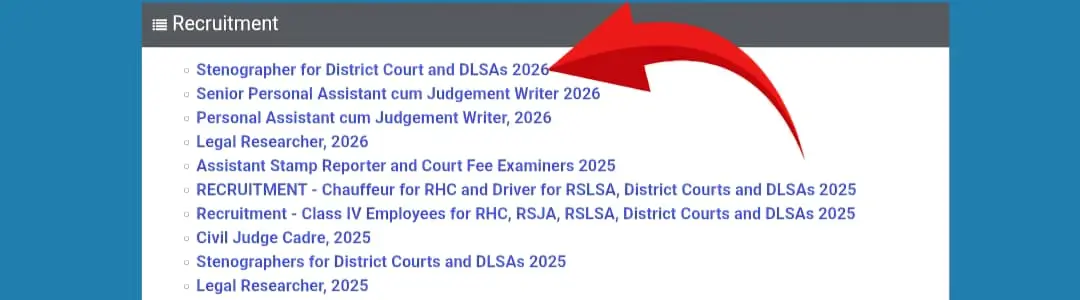Stenographer for District Court and DLSAs 2026