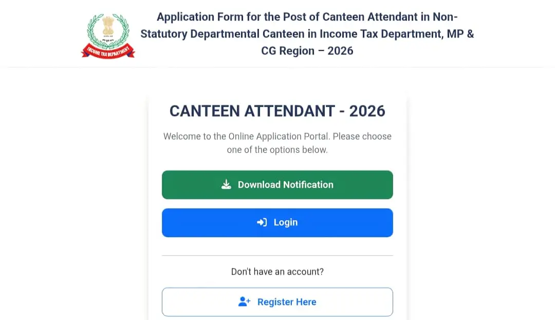 Canteen Attendant Apply Online