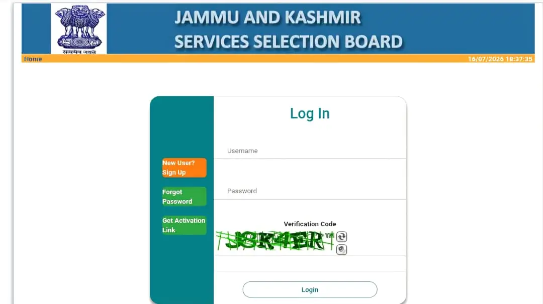 JKSSB Login