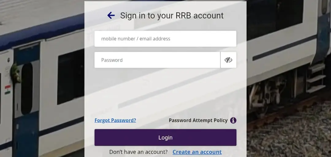 RRB JE Login