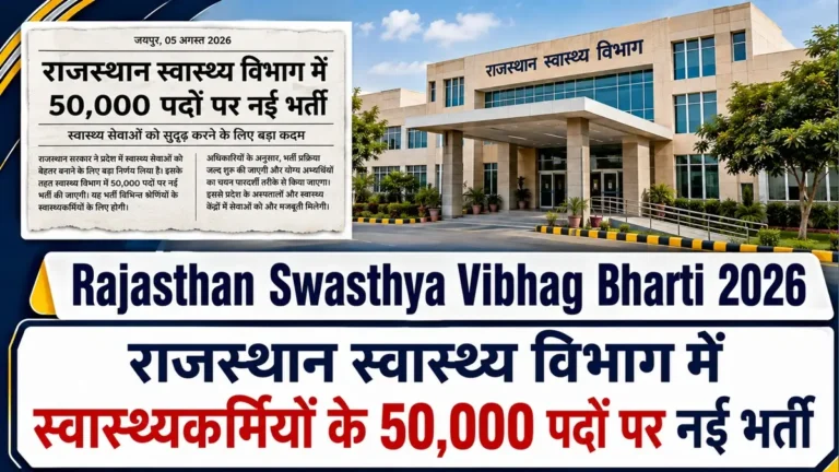 Rajasthan Swasthya Vibhag Bharti 2026