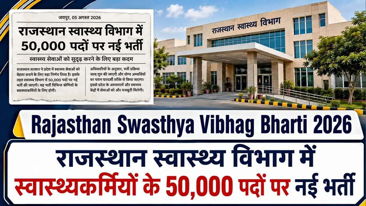 Rajasthan Swasthya Vibhag Bharti 2026 