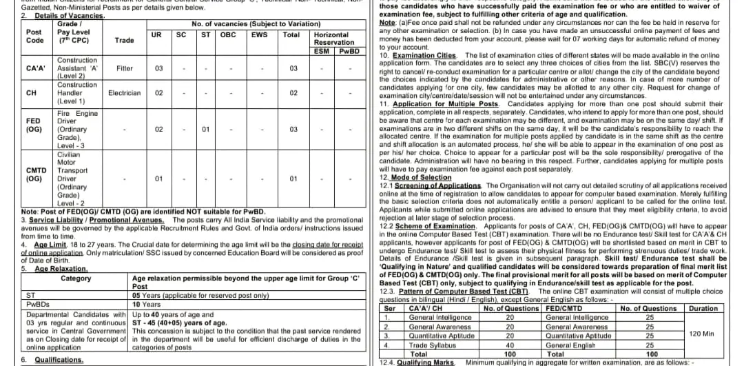 SBC Group C Notification