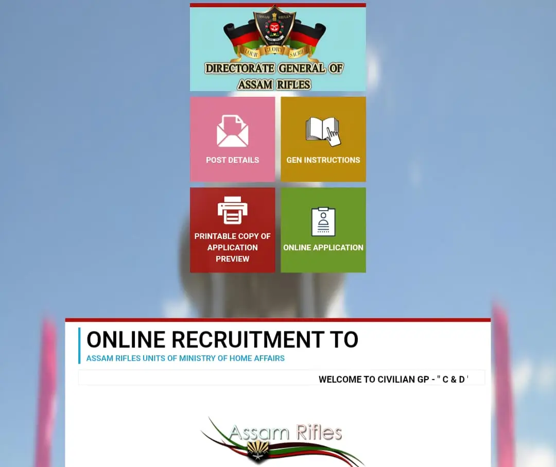 Assam Rifles Online Application