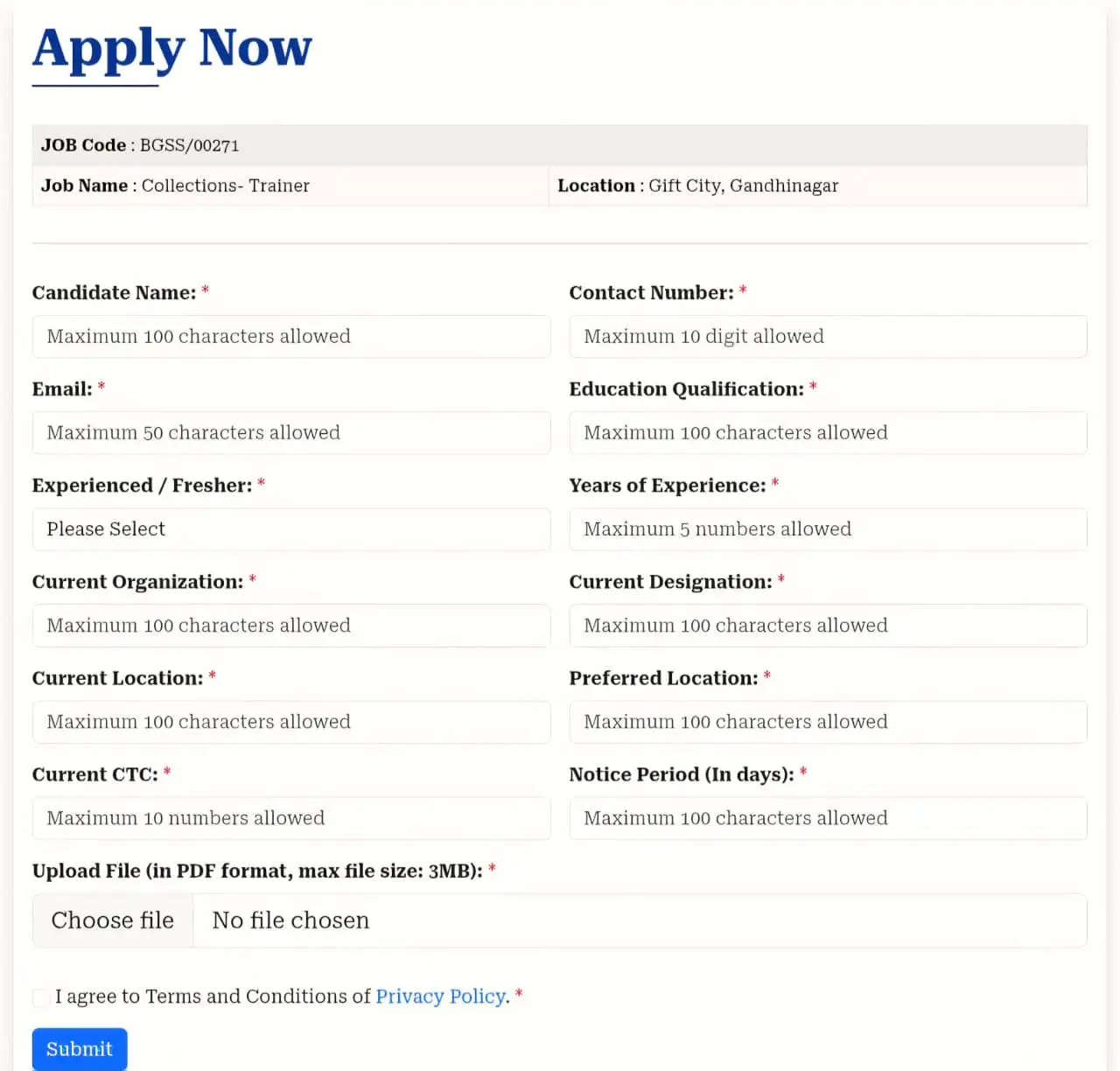 BGSSL FORM