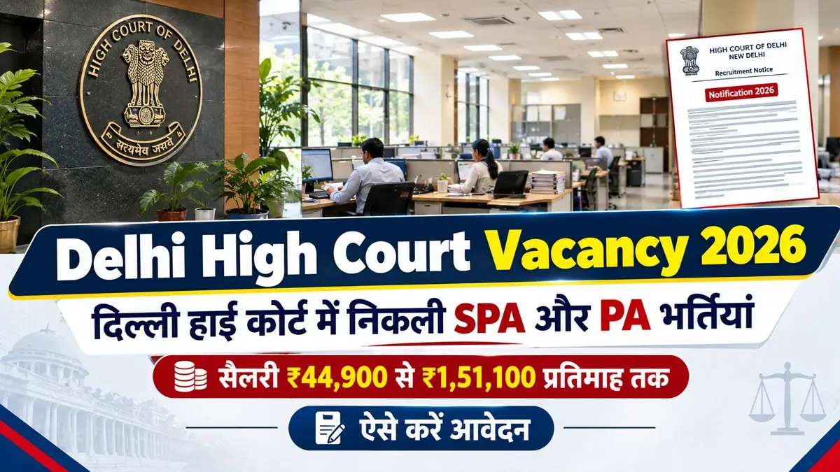 Delhi High Court Vacancy 2026 Advt Release Now
