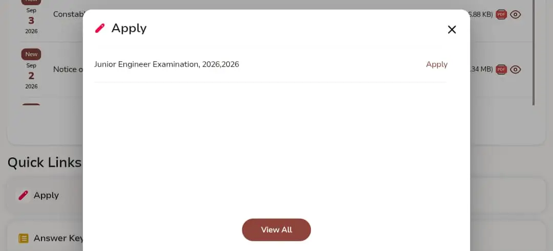 Junior Engineer Exam 2026 Apply