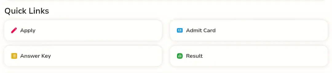 SSC Quick Links Apply