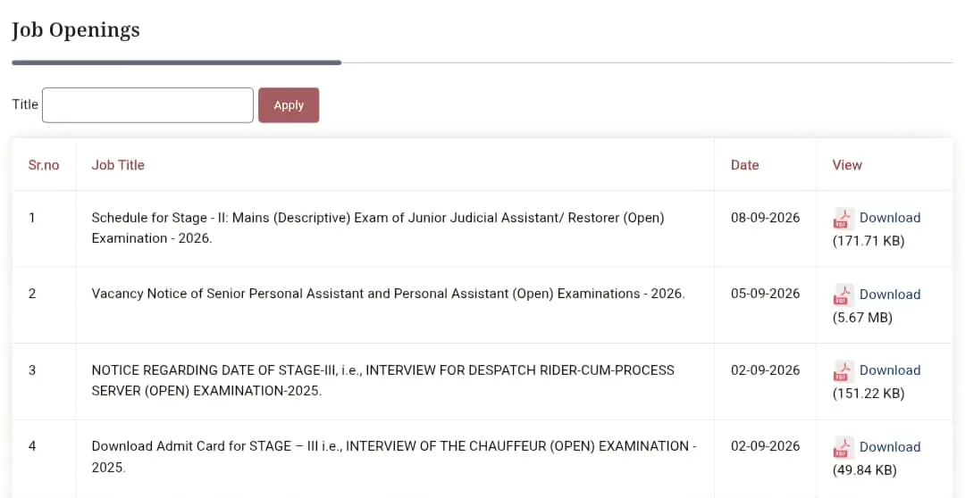 Vacancy Notice of SPA and PA (Open) Exam - 2026